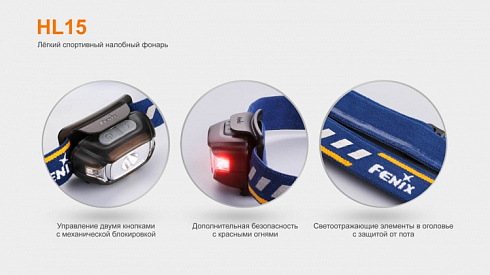 Фонарь Fenix HL15 Черный (XP-G R5, 200 лм, AAA)