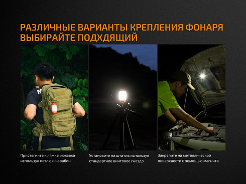 Светильник Fenix CL26R Черный (400 лм, 18650/CR123A)