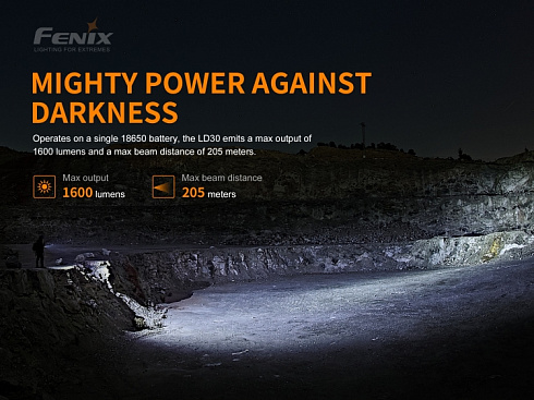 Фонарь Fenix LD30 (1600 лм, 18650)