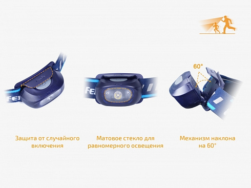 Фонарь Fenix HL16 Желтый (XP-E2 R3, 70 лм, АА)